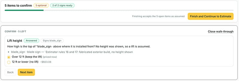 estimate questions