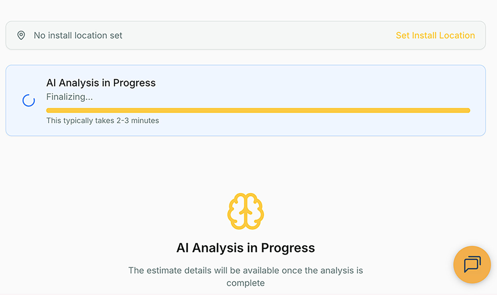 Ryvet AI analyzing commercial sign project scope from uploaded architectural plans